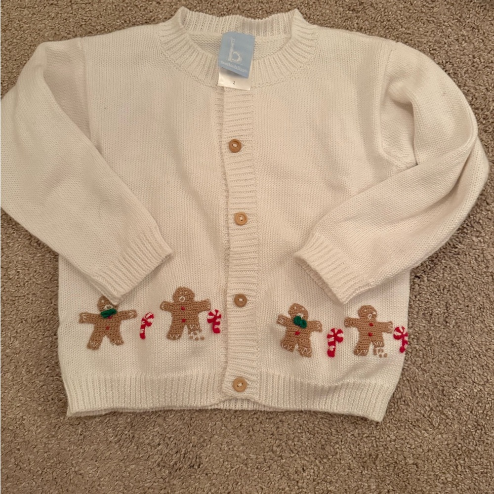 2T Bella Bliss Gingerbread Man Cardigan